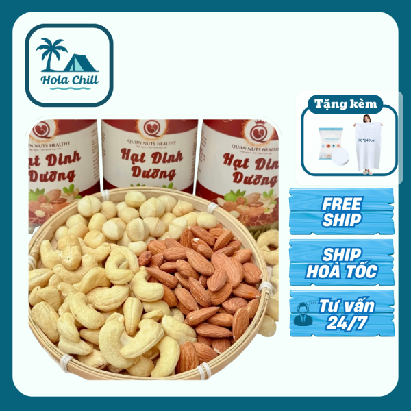 Hạt dinh dưỡng mix tổng hợp macca,óc chó,hạnh nhân, điều, bí sấy chín ăn ngay
