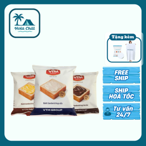 Bánh Sanwich kẹp nhân VTM cỡ lớn 85g vị sữa/socola/phomai
