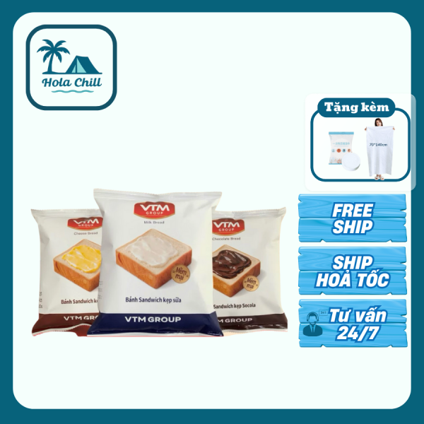 Bánh Sanwich kẹp nhân VTM cỡ lớn 85g vị sữa/socola/phomai