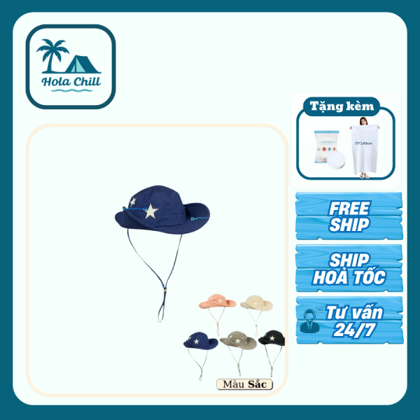 Mũ Bucket, Mũ tai bèo nơ SOLILA có dây rút, Nón cao bồi nam nữ đi biển chất vải mỏng nhẹ thoáng mát, che nắng tốt - Ảnh 3