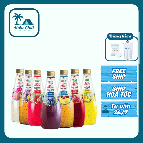 Nước Hạt É VINUT Vị Trái Cây Tự Nhiên Đóng Chai 290ml - Giải Khát Tươi Ngon - Lựa Chọn Lành Mạnh