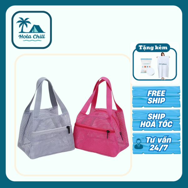 Túi đi biển lưới, Khô Nhanh ​​Dung tích lớn​​ Túi đựng đồ giặt, lưới thoáng khí​ ​​Nhẹ có thể gập lại​​ - Ảnh 3
